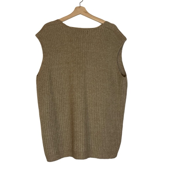 Vero Moda Oversized Casual Sleeveless V-Neck Ribbed Knit Pull Over Vest Size L - Picture 2 of 12